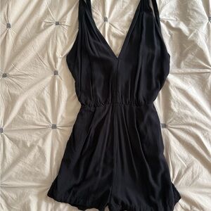 Black V-Neck Romper